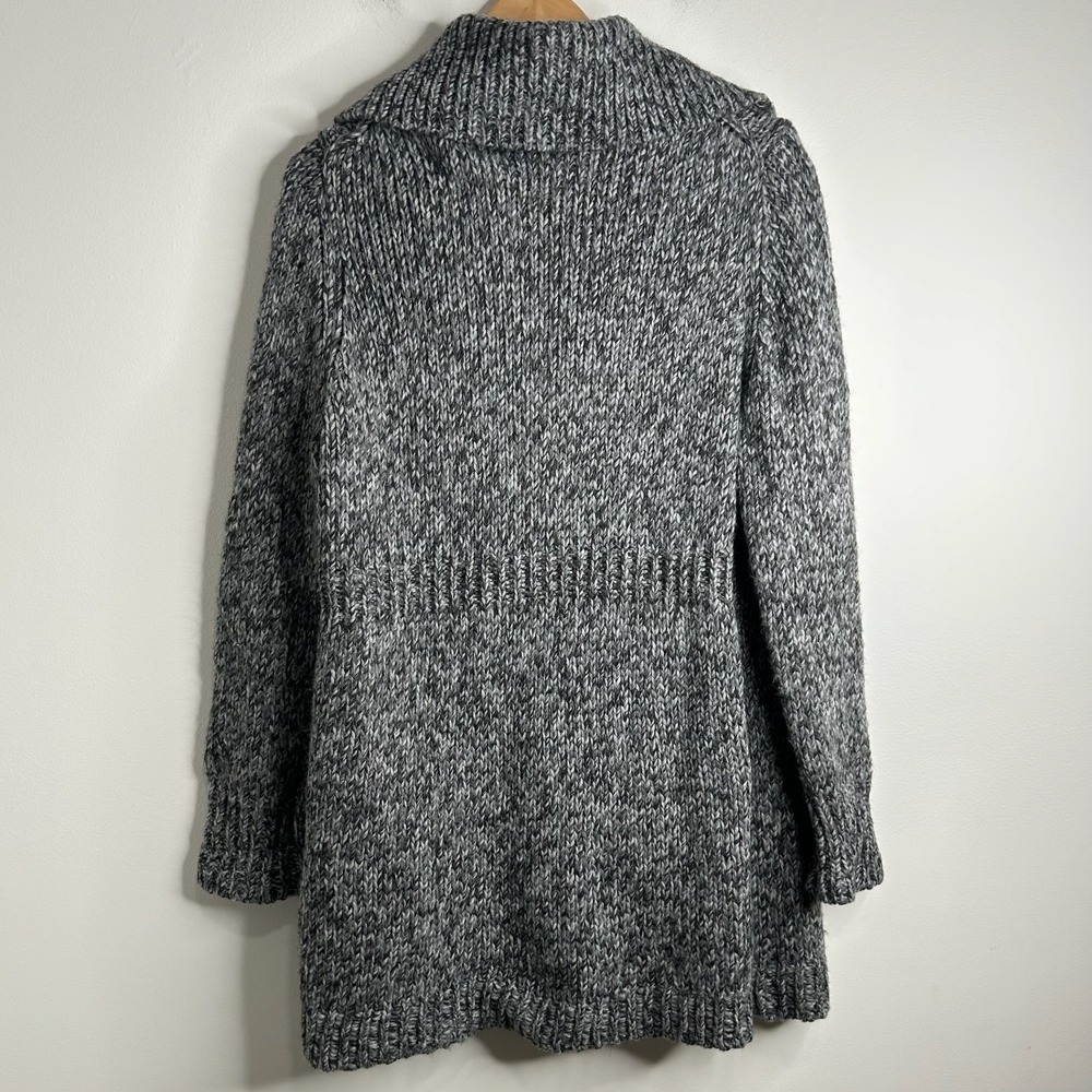 Talbots‎ Chunky Knit Cardigan Sweater Womens XL Gray Wool Blend Fisherman Winter - Picture 4 of 8